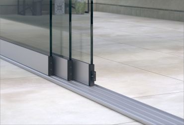 Greenline Glasschiebewand aluminium (2500 x 2100 - 2200 mm)