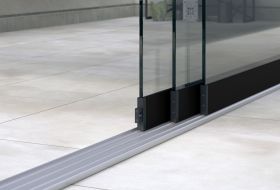 Profiline Glasschiebewand schwarz (2,5 M - 3 spurig)